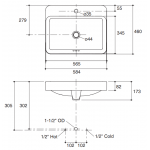 Kohler Forefront KT-2660X-1 單孔長方形檯上面盆